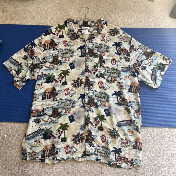 Disneyland Resort Short Sleeve Button Down Hawaiian Shirt Tiki Disney Mens XL - Picture 12 of 12